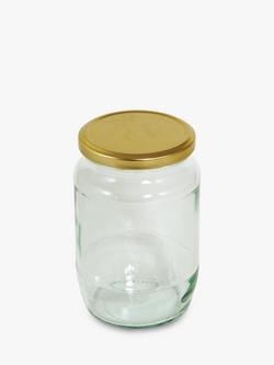 Tala Round Pickling/Preserving Jar, 750ml, Clear/Gold, Clear/Gold