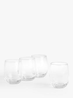 John Lewis Studio Glass Tumbler, Set of 4, 330ml, Clear, Clear