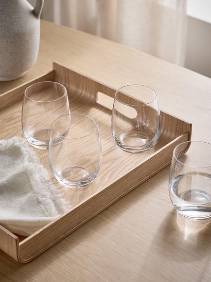 John Lewis Studio Glass Tumbler, Set of 4, 330ml, Clear - view 2, Clear