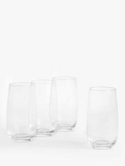 John Lewis Studio Glass Highball, Set of 4, 470ml, Clear, Clear