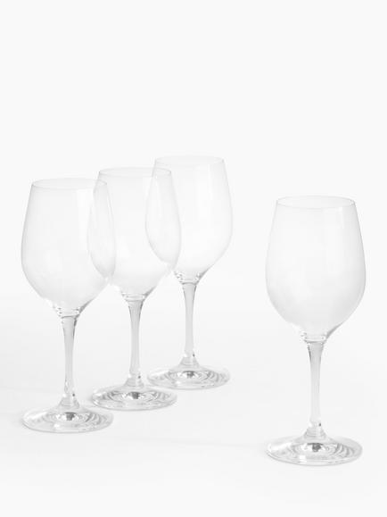 John Lewis Studio White Wine Glass, Set of 4, 370ml, Clear, Clear