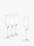 John Lewis Studio Glass Champagne Flute, Set of 4, 210ml, Clear