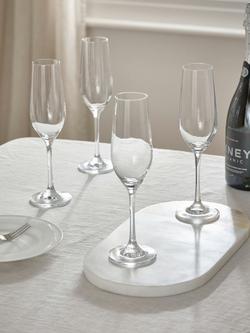 John Lewis Studio Glass Champagne Flute, Set of 4, 210ml, Clear - view 2, Clear