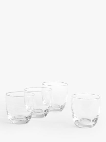 John Lewis Studio Shot Glass, Set of 4, Clear, Clear