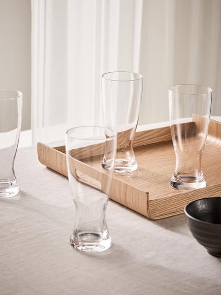 John Lewis Studio Beer Glass, Set of 4, 380ml, Clear - view 2, Clear