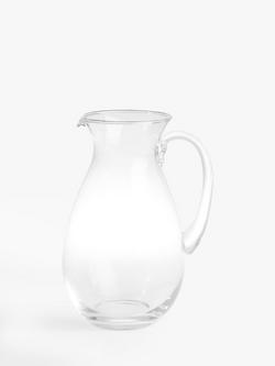John Lewis Studio Glass Jug, 2.4L, Clear, Clear