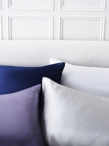Jasper Conran London Organic Mulberry Silk Standard Pillowcase - view 2, Jasper Navy