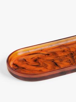 John Lewis Bathroom Accessory Tray, Brown Amber - view 2, Brown Amber