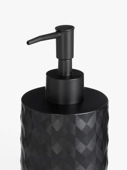 John Lewis Diamond Soap Dispenser, Black - view 2, Black