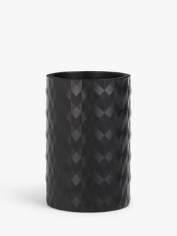 John Lewis Diamond Bathroom Tumbler, Black, Black