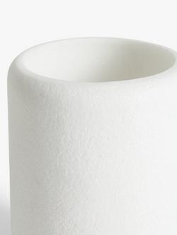 John Lewis Sand Effect Bathroom Tumbler, White - view 2, White Sand Effect