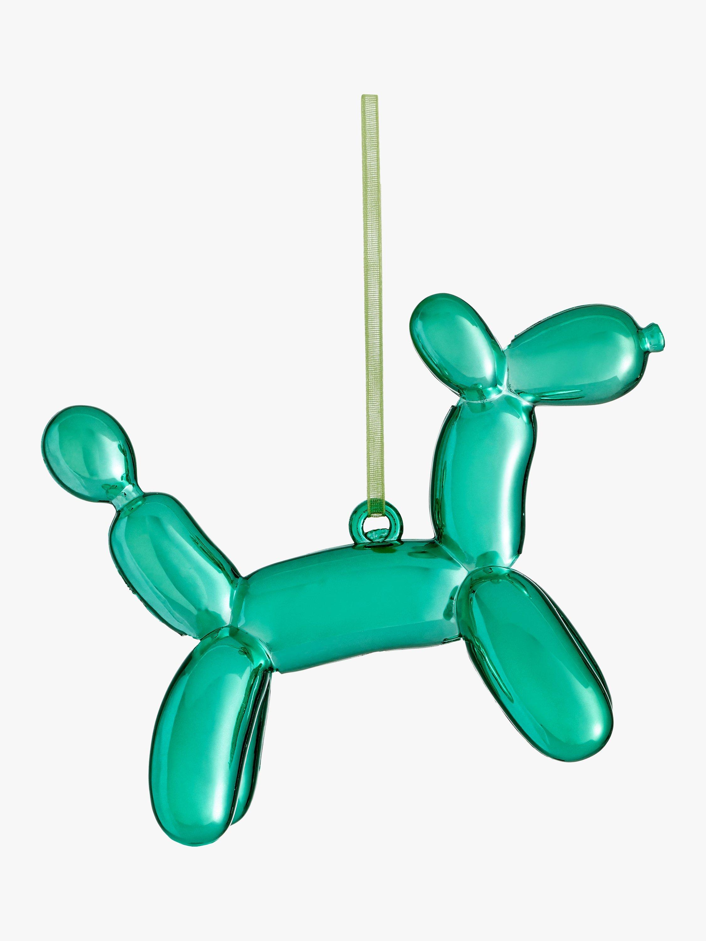 John Lewis Rainbow Time Capsule Balloon Dog Bauble, Green