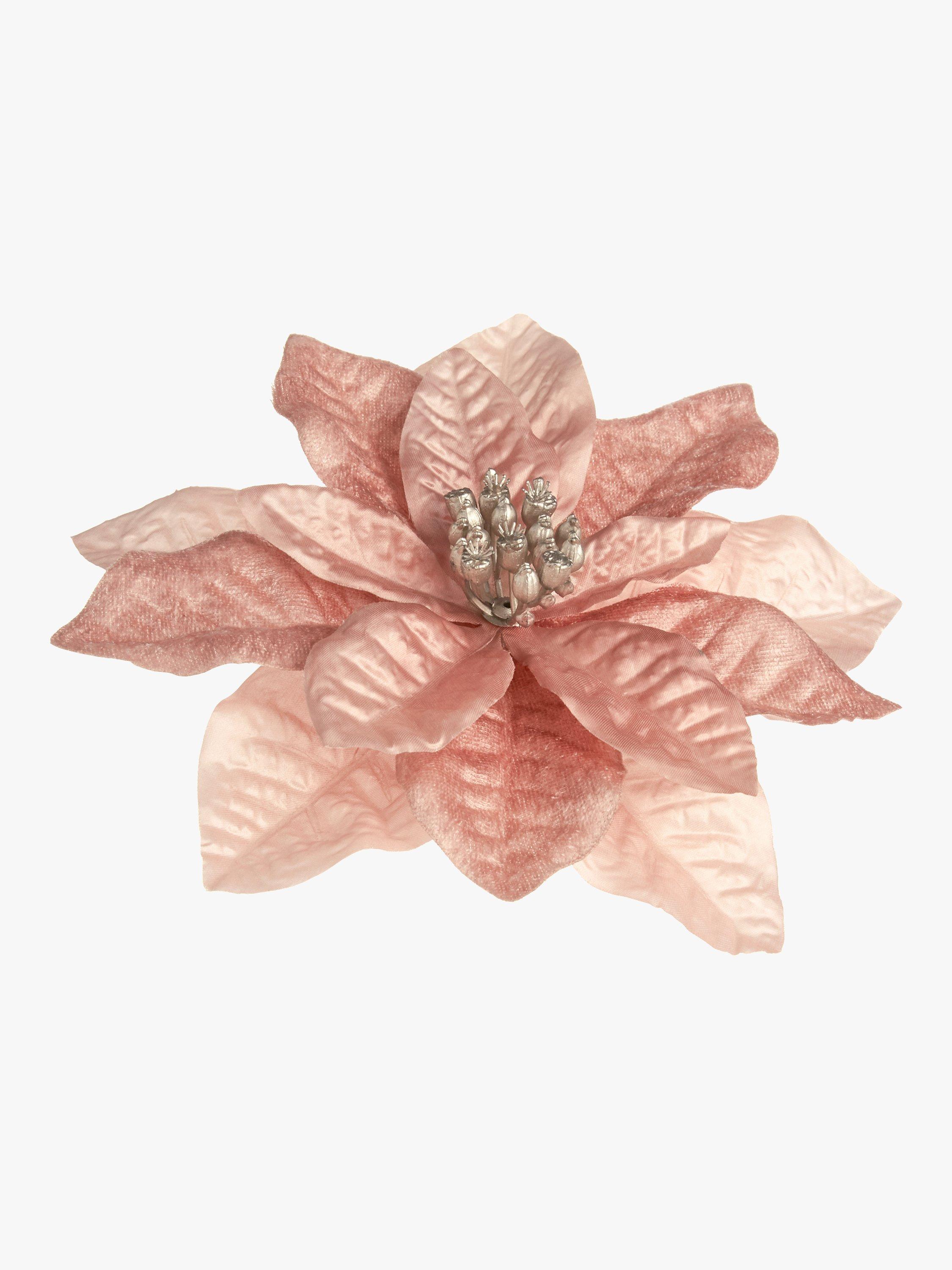 John Lewis Winter Fairytale Poinsettia Clip On Tree Decoration