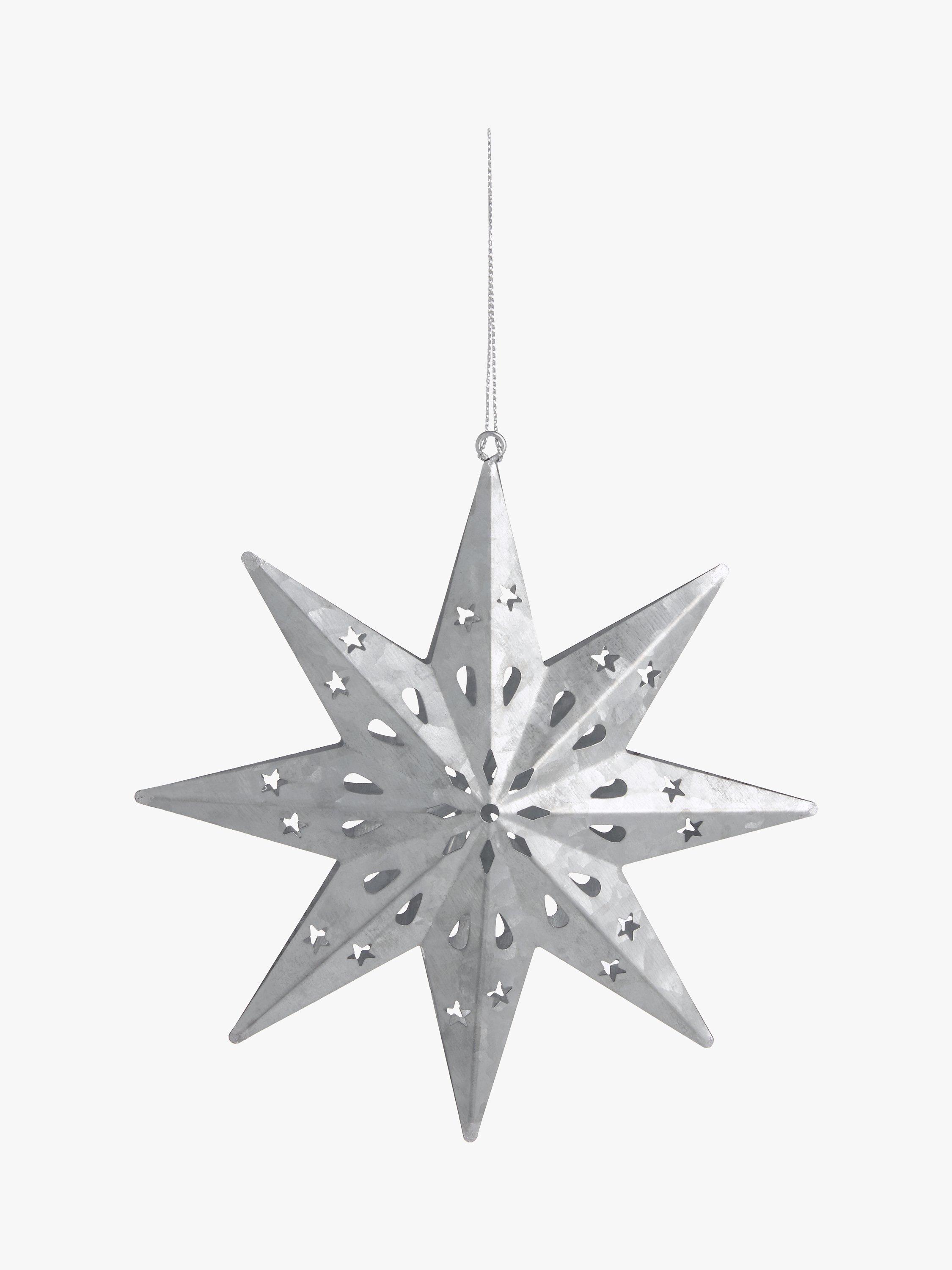 John Lewis Polar Planet Metal Snowflake Tree Decoration
