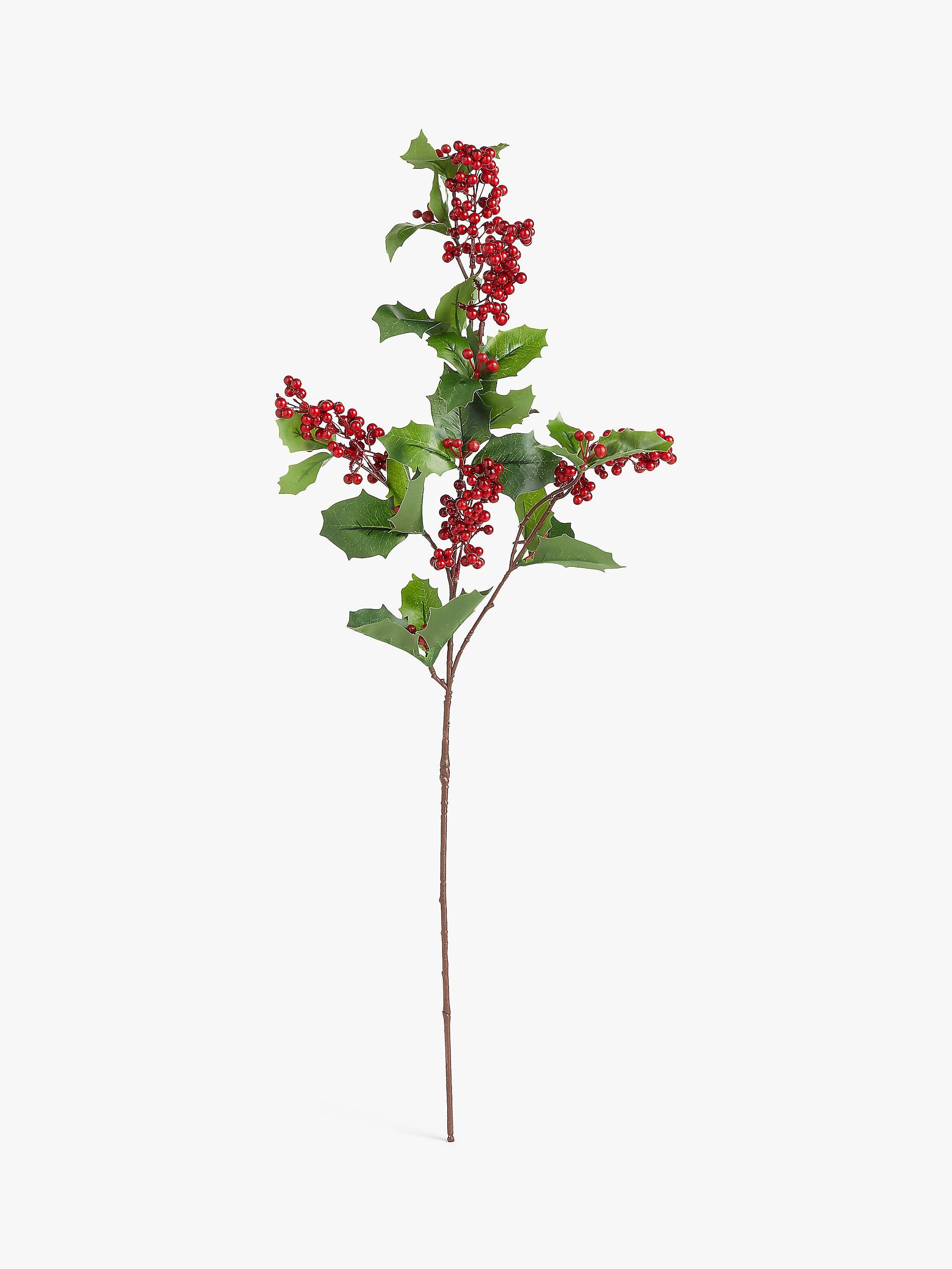 John Lewis Holly Berry Spray, Red