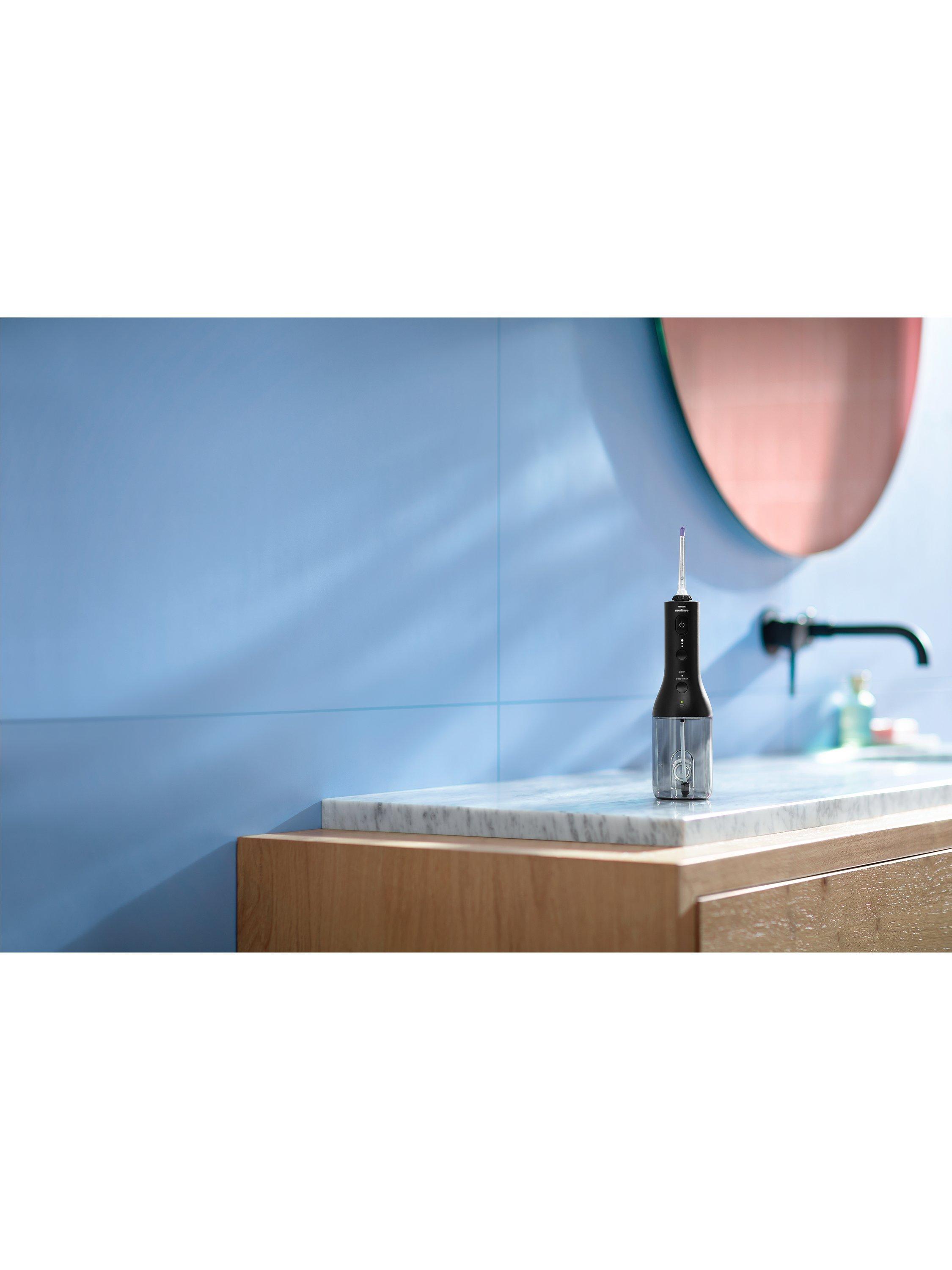 Product image 6 of 10, which shows Philips Sonicare HX3826 Cordless Power Flosser 3000 Water Flosser, Black