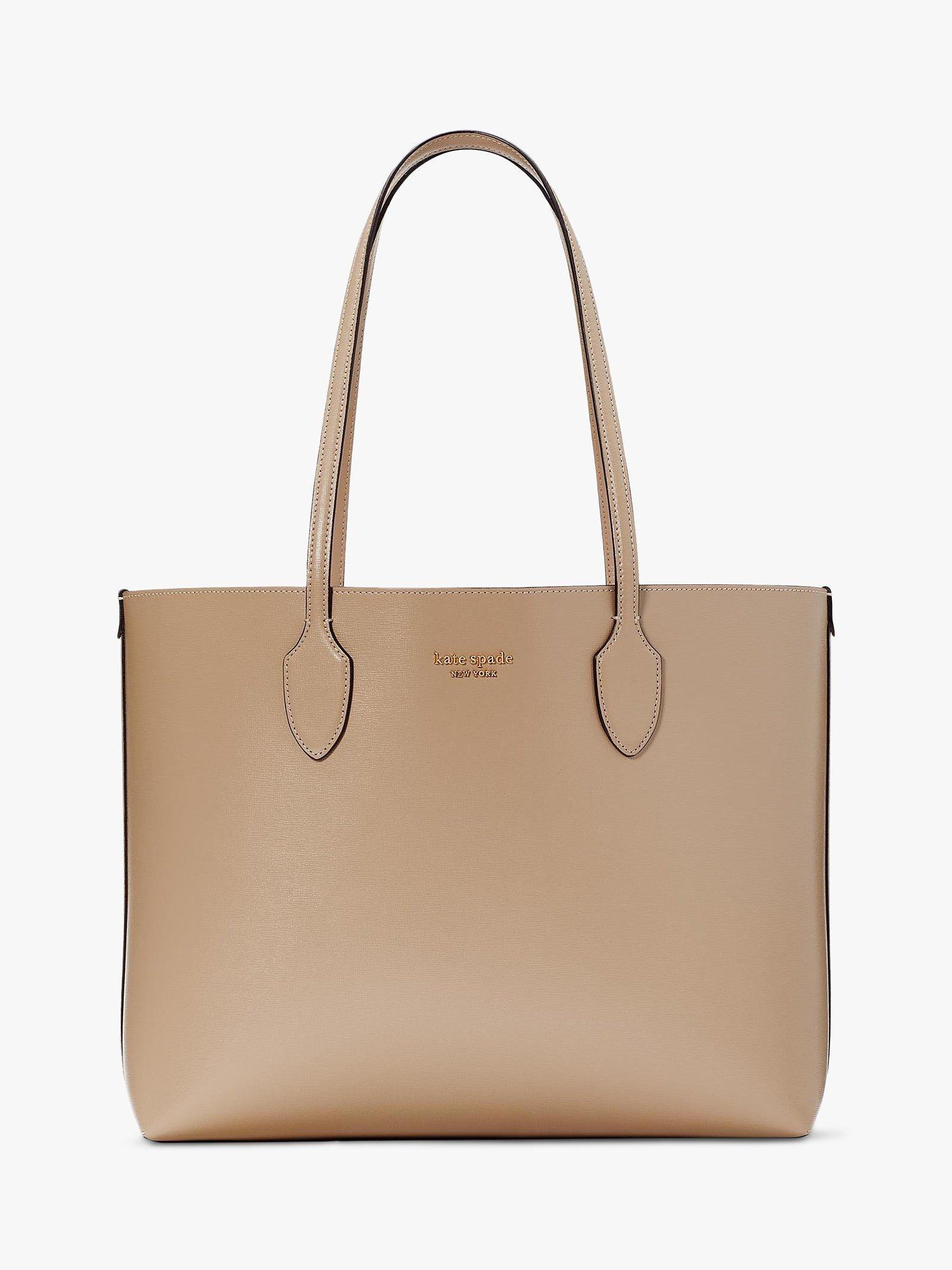Product image 1 of 5, which shows kate spade new york Bleeker Leather Tote Bag, Timeless Taupe