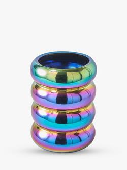 pols potten Chubby Iridescent Ceramic Plant Pot, Oily, Oily