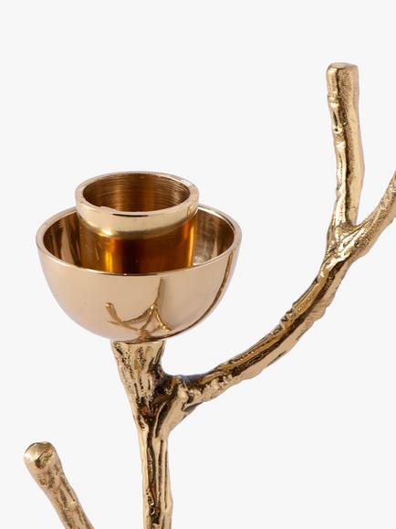 pols potten Twiggy Extra Small Candle Holder Stand, Gold - view 2, Gold