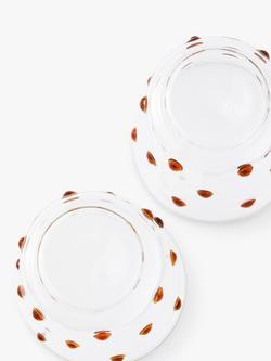 pols potten Nob Glass Tumbler, Set of 2, Green - view 2, Amber