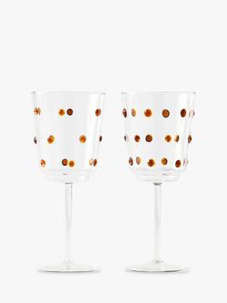 pols potten Nob Wine Glass, Set of 2, Amber
