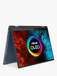 Asus ZenBook 14 Flip Convertible Laptop, Intel Core i5 Processor, 16GB RAM, 512GB SSD, 14" OLED 2.8K Touchscreen, Blue