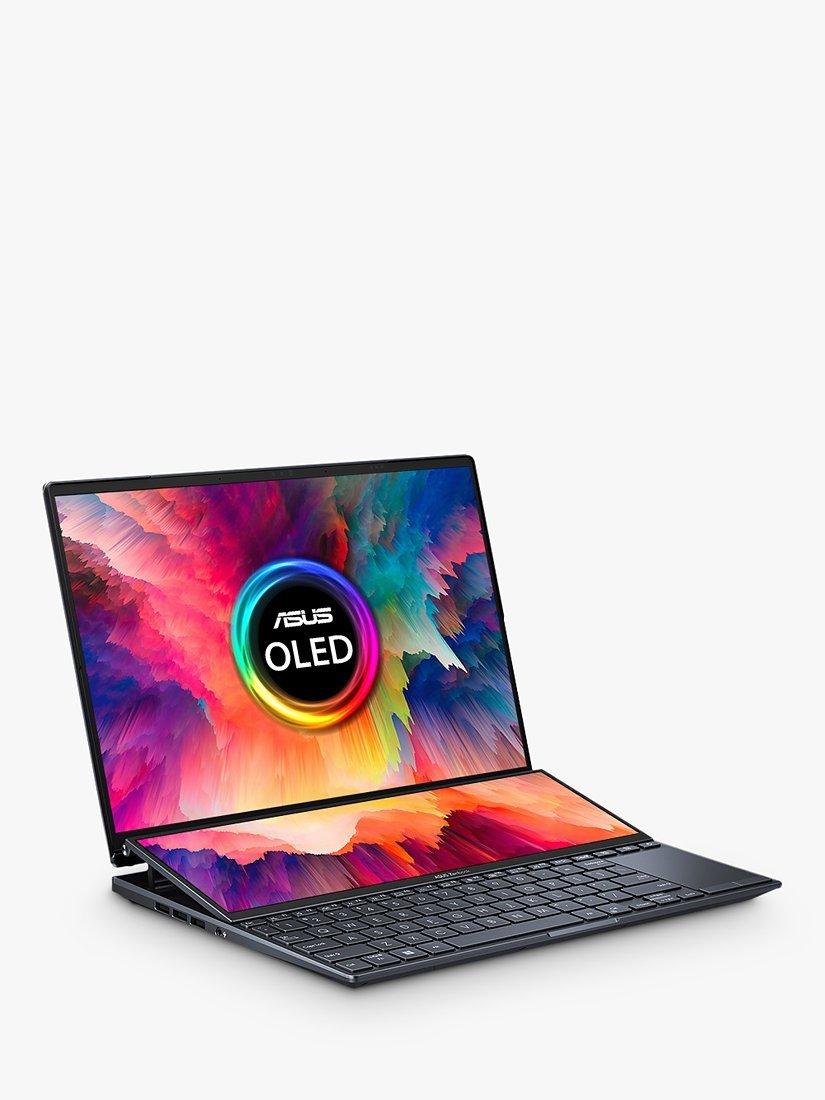ASUS ZenBook Pro 14 Duo OLED Dual Screen Laptop, Intel Core i9 Processor, 32GB, 1TB SSD, 14.5” OLED 3K Touchscreen, Black