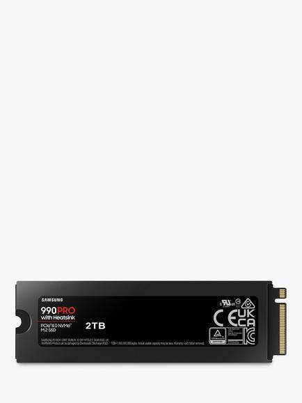 Samsung 990 PRO, PCIe 4.0 m.2 SSD with Heatsink for PS5 & PC, 2TB, Black