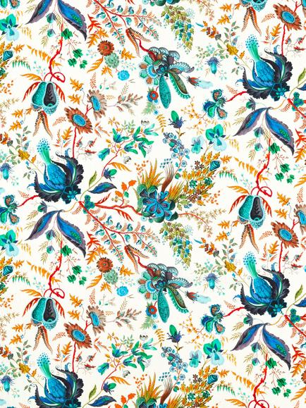 Harlequin x Sophie Robinson Wonderland Made to Measure Curtains or Roman Blind, Lapis/Emerald/Carnelian, Lapis/Emerald/Carnelian