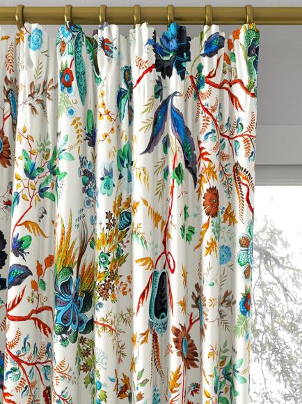 Harlequin x Sophie Robinson Wonderland Made to Measure Curtains or Roman Blind, Lapis/Emerald/Carnelian - view 2, Lapis/Emerald/Carnelian