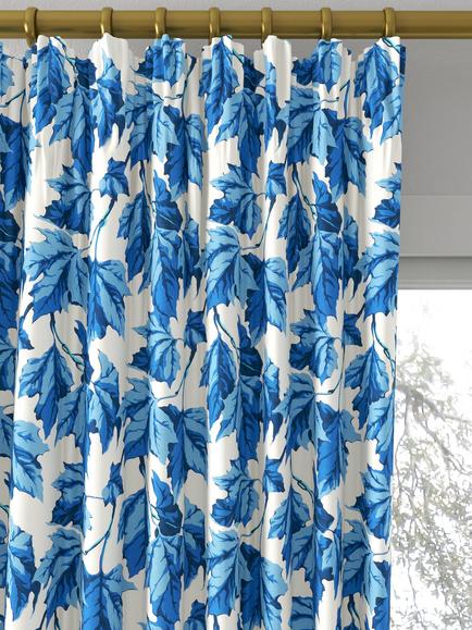 Harlequin x Sophie Robinson Dappled Leaf Made to Measure Curtains or Roman Blind, Lapis - view 2, Lapis
