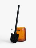 John Lewis Toilet Brush and Holder, Brown Amber