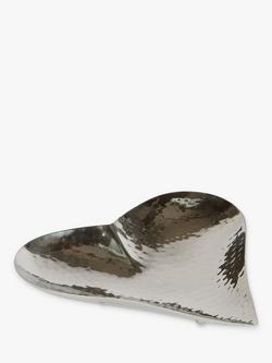 Culinary Concepts Hammered Stainless Steel Heart Dish, 20cm, Champagne, Champagne
