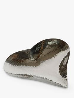 Culinary Concepts Hammered Stainless Steel Heart Dish, 25cm, Champagne, Champagne