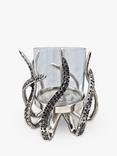Culinary Concepts Mini Octopus Glass Lantern, Silver/Clear