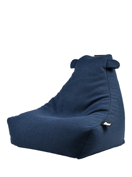 Extreme Lounging Kids' Mini Teddy Bean Bag, Navy Blue
