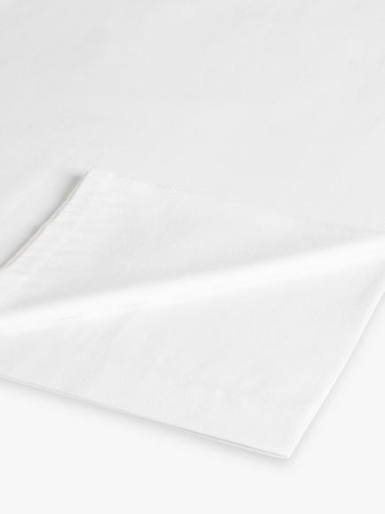 John Lewis Warm & Cosy Brushed Cotton Flat Sheet, White