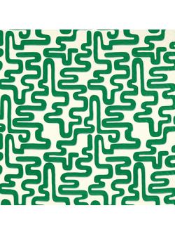 Harlequin x Sophie Robinson Meander Made to Measure Curtains or Roman Blind, Emerald/Aquamarine, Emerald/Aquamarine