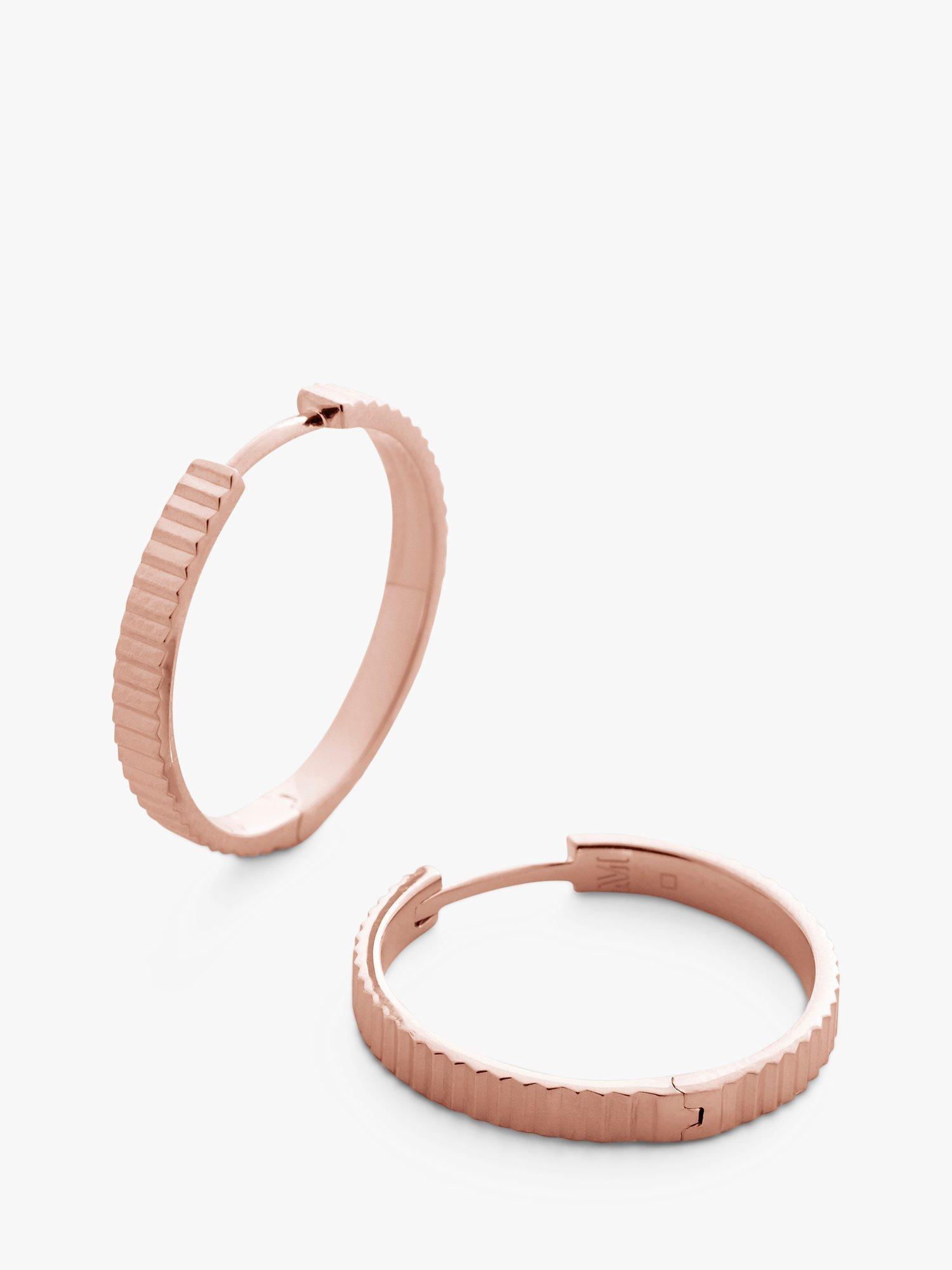 Monica Vinader Disco Small Hoop Earrings, Rose Gold