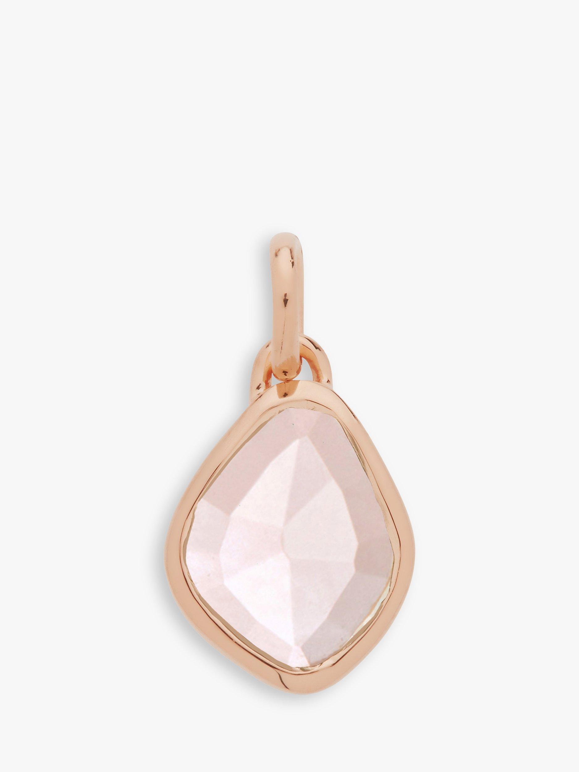 Monica Vinader Siren Nugget Quartz Charm, Rose Gold