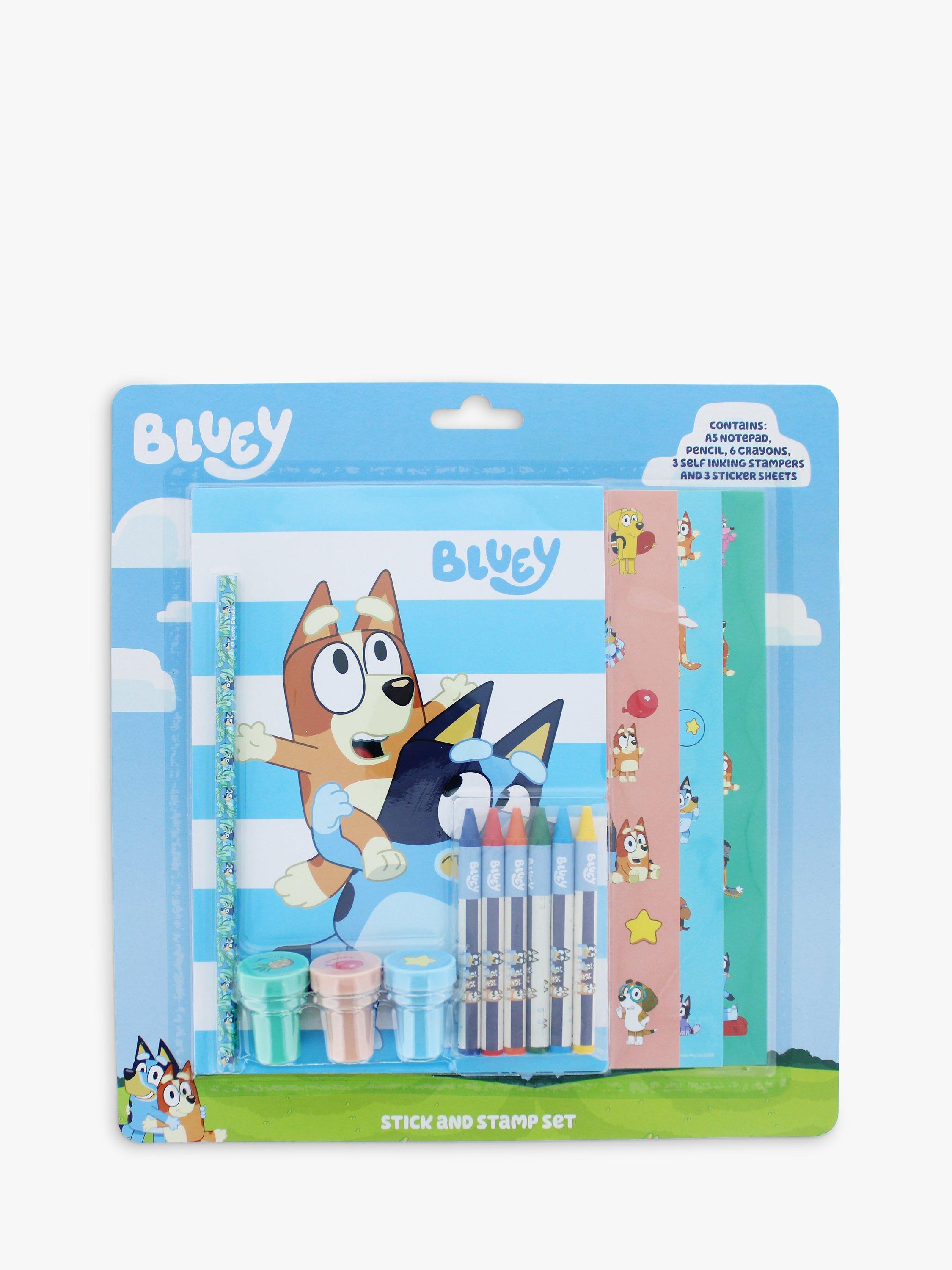 Bluey Stick & Stamp Stationery Set, Multi