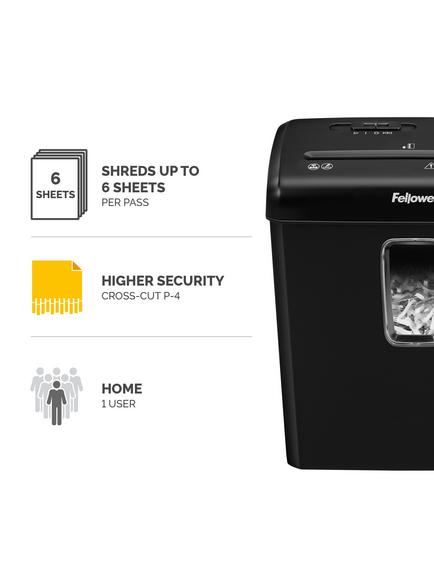 Fellowes Powershred P-30C Cross Cut Shredder, 15L - view 2, Black
