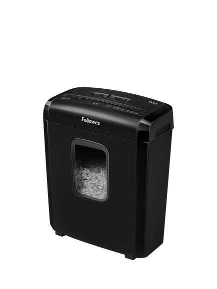 Fellowes Powershred 6M Mini-Cut Shredder, 13L, Black