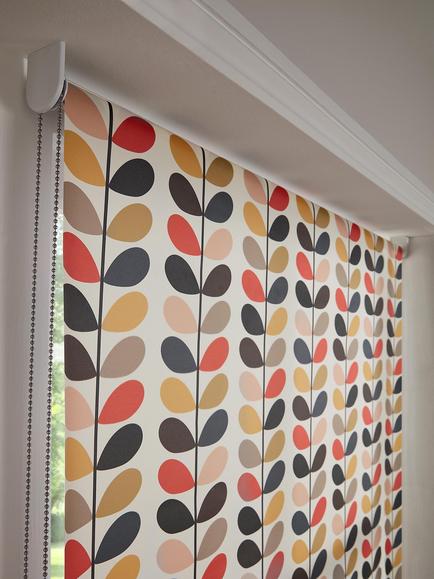 Orla Kiely Multi Stem Roller Blind, Tomato - view 2, Tomato