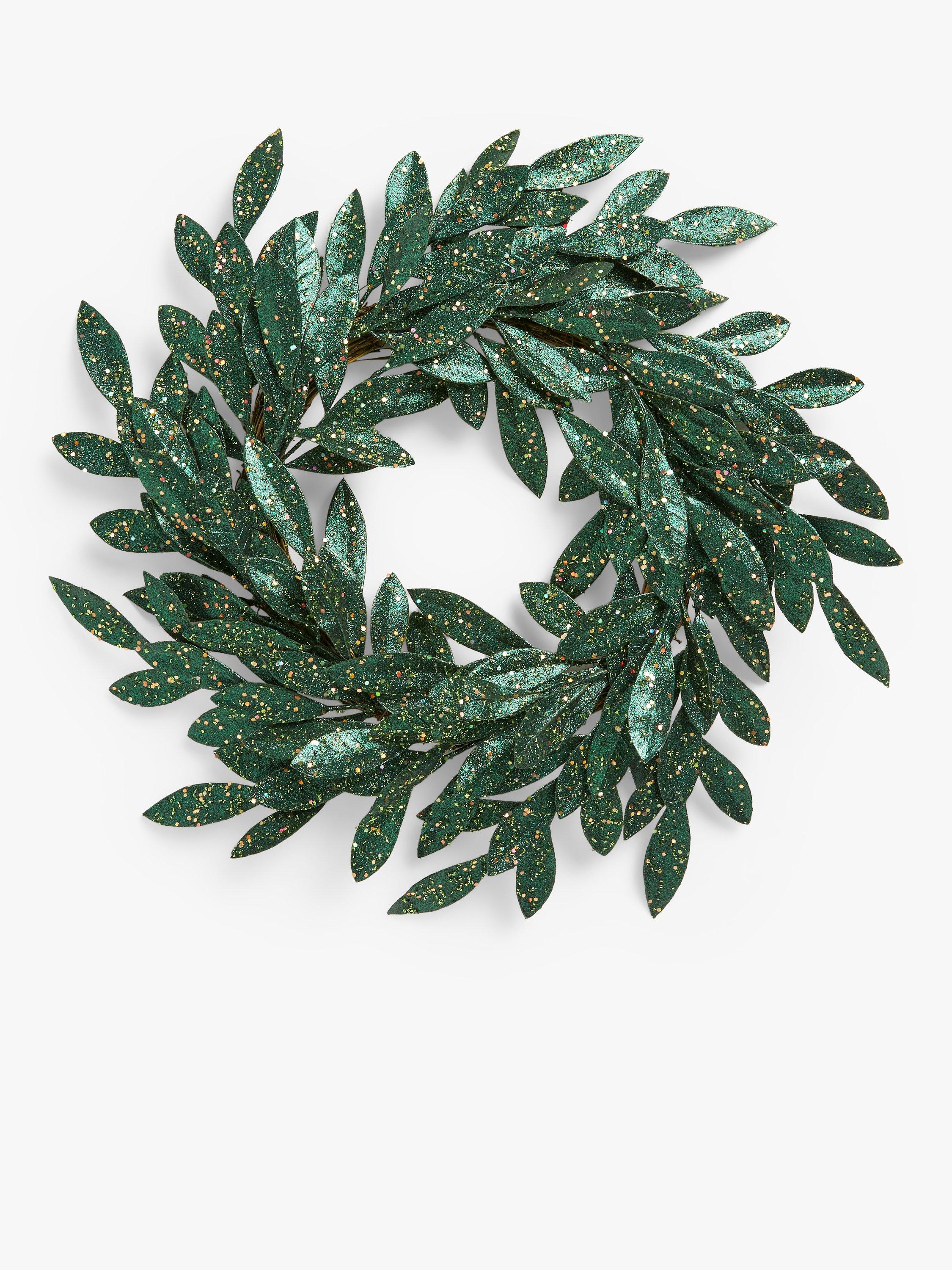 John Lewis Royal Fairytale Green Glitter Wreath