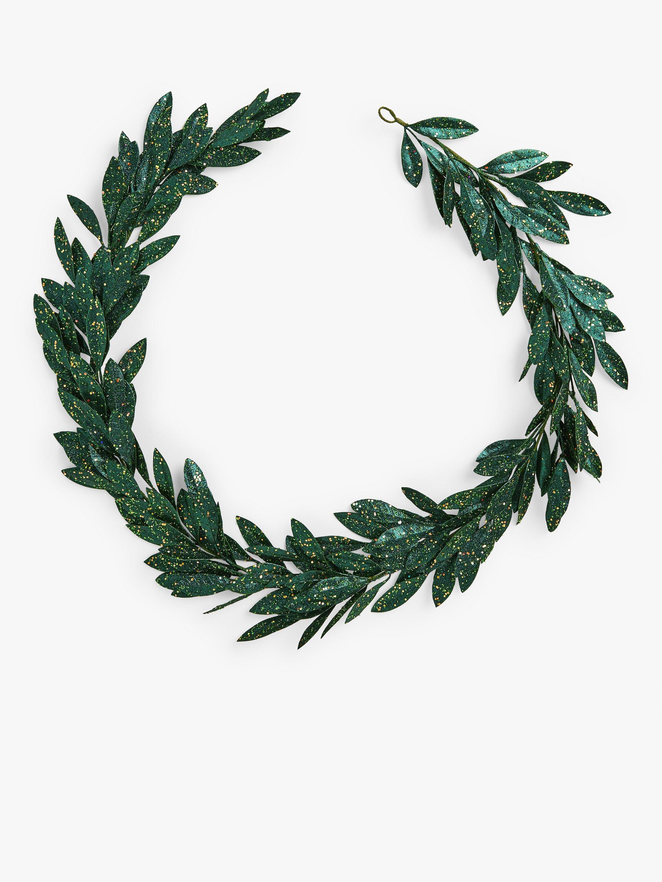 John Lewis Royal Fairytale Glitter Leaf Garland