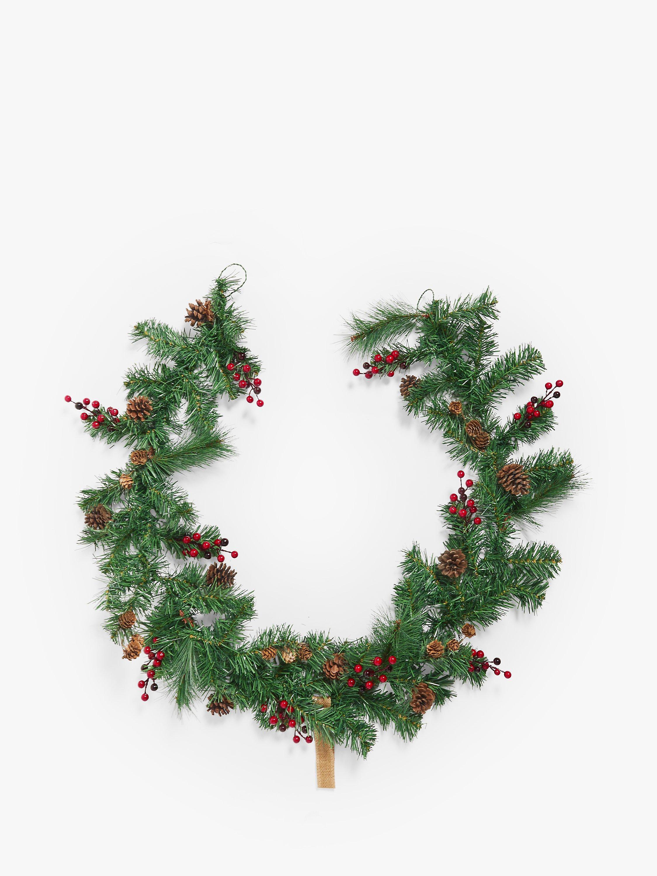 John Lewis Red Berry Pine Garland