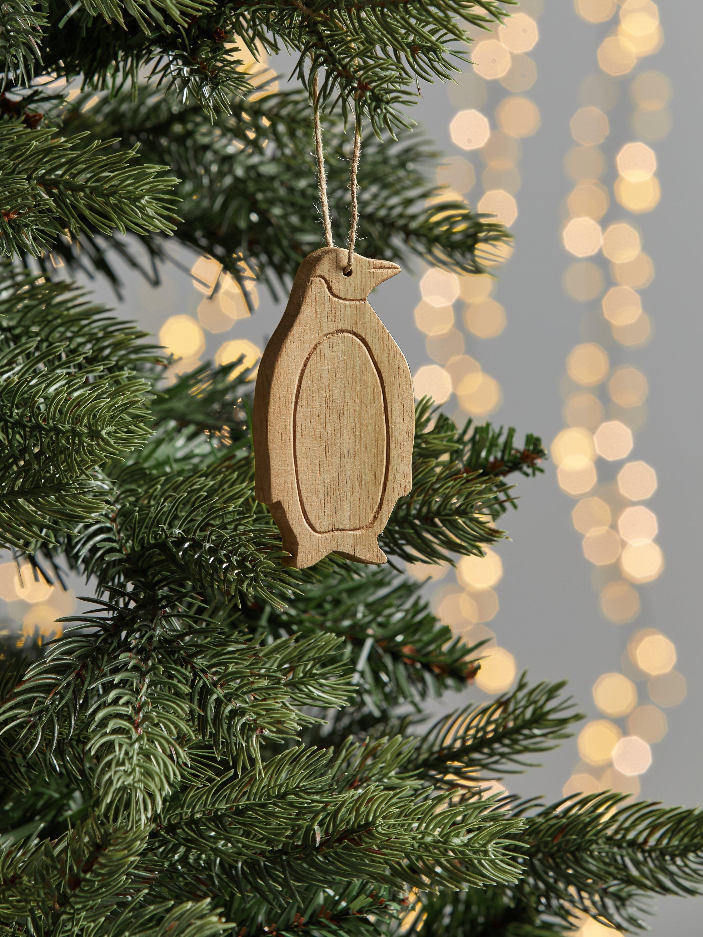 Nkuku Patti Penguin Wood Tree Decoration