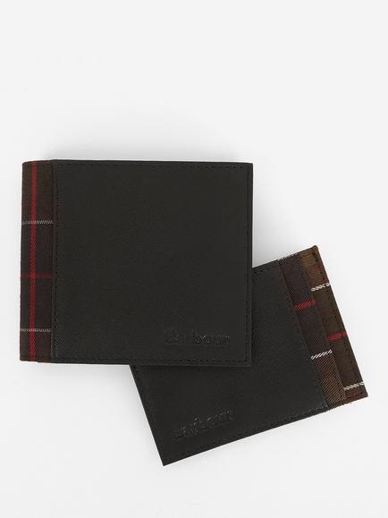 Barbour Wallet & Card Holder Gift Set, Black/Classic Tartan - view 2, Black/Classic Tartan