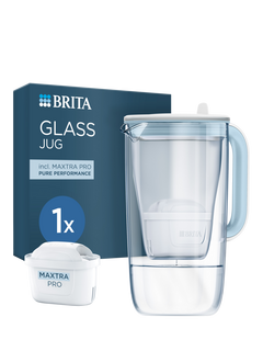 BRITA Maxtra Pro Water Filter Glass Jug, 2.5L, Clear/White